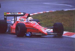 De Cesaris in een BMS Dallara tijdens de GP van België (1989)